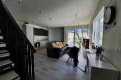 Living room and kitchen